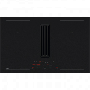 AEG NCP 84C01 AZ beépíthető indukciós főzőlap beépített páraelszívóval, Bridge funkció, 83 cm, zafír matt fekete (NCP84C01AZ)
